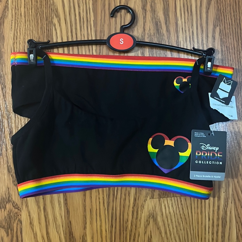 Disney Pride Collection 2 Piece Bralette & Panty set NWT